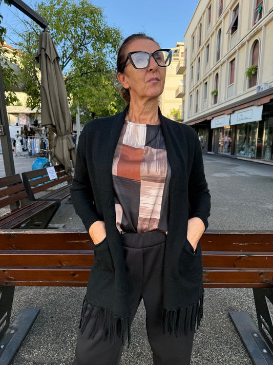 Cardigan Frange