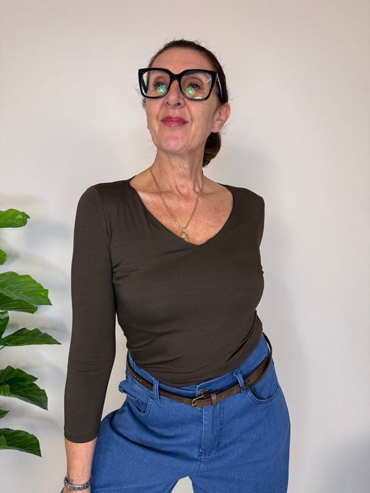 Maglia Viscosa Scollo V