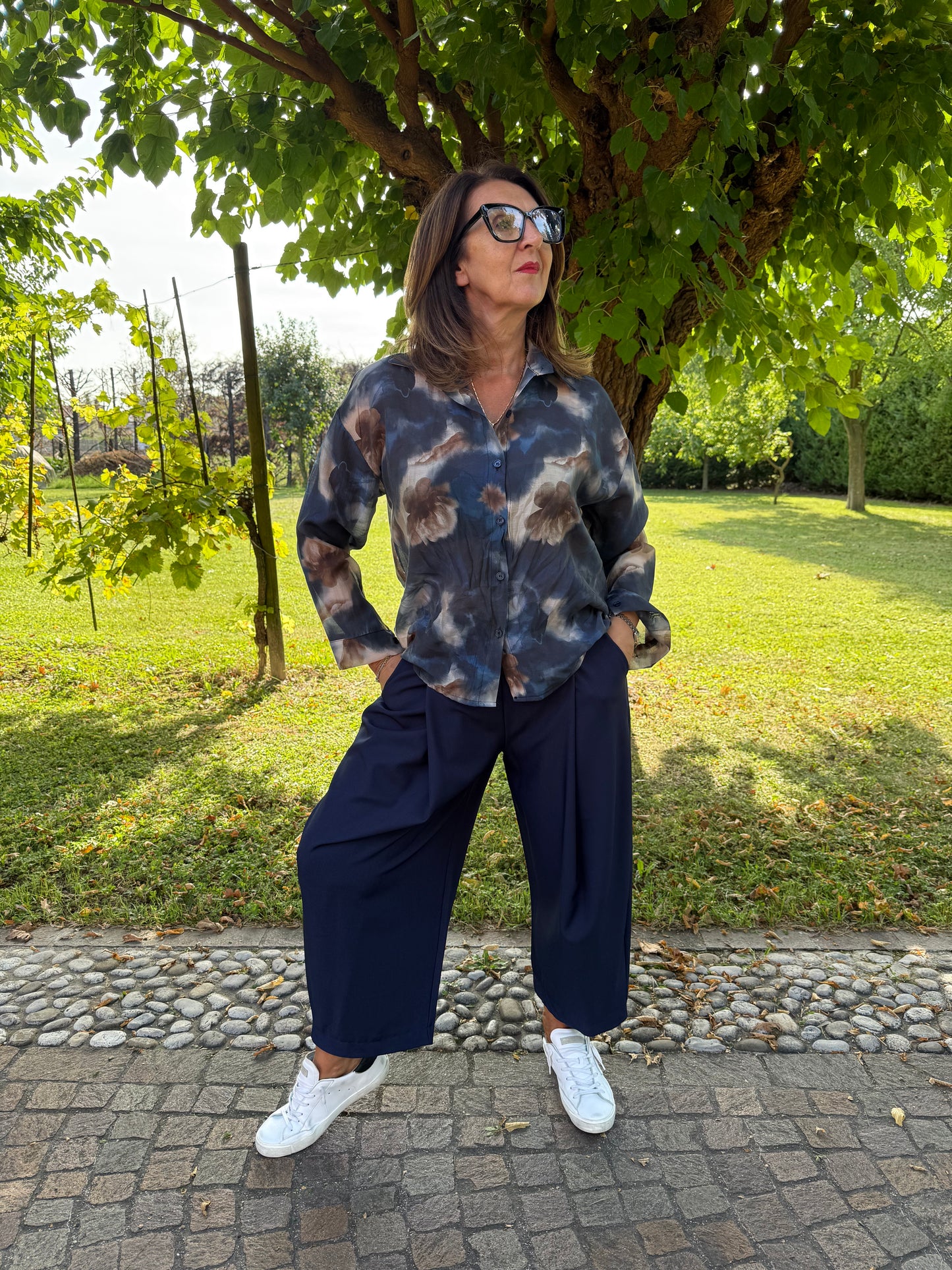 Look camicia Flower + pantalone Sofia
