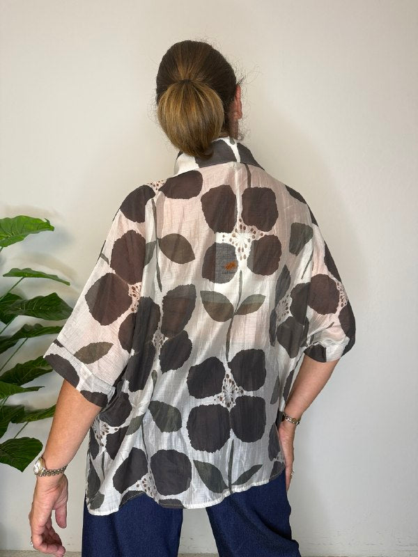 Camicia Papavero Over