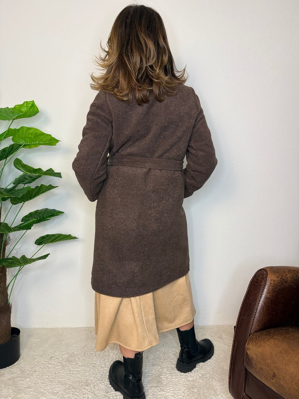 Cappotto Ebano Cintura