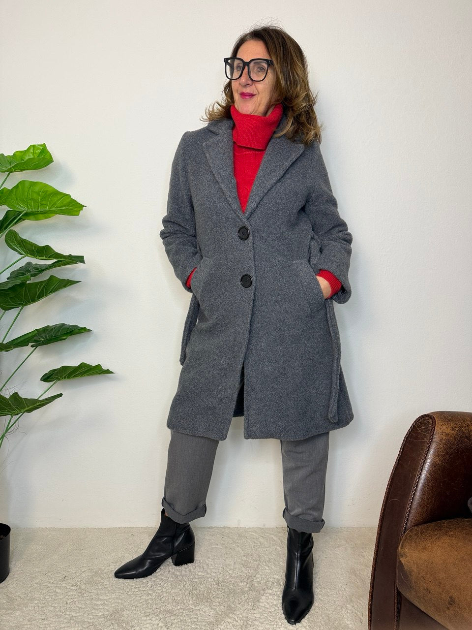 Cappotto Ebano Cintura