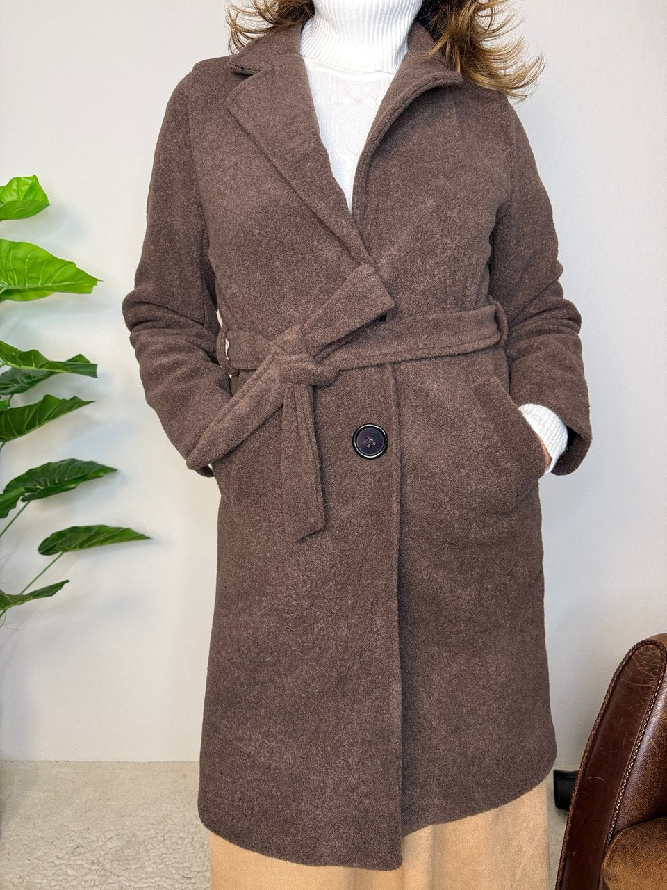 Cappotto Ebano Cintura