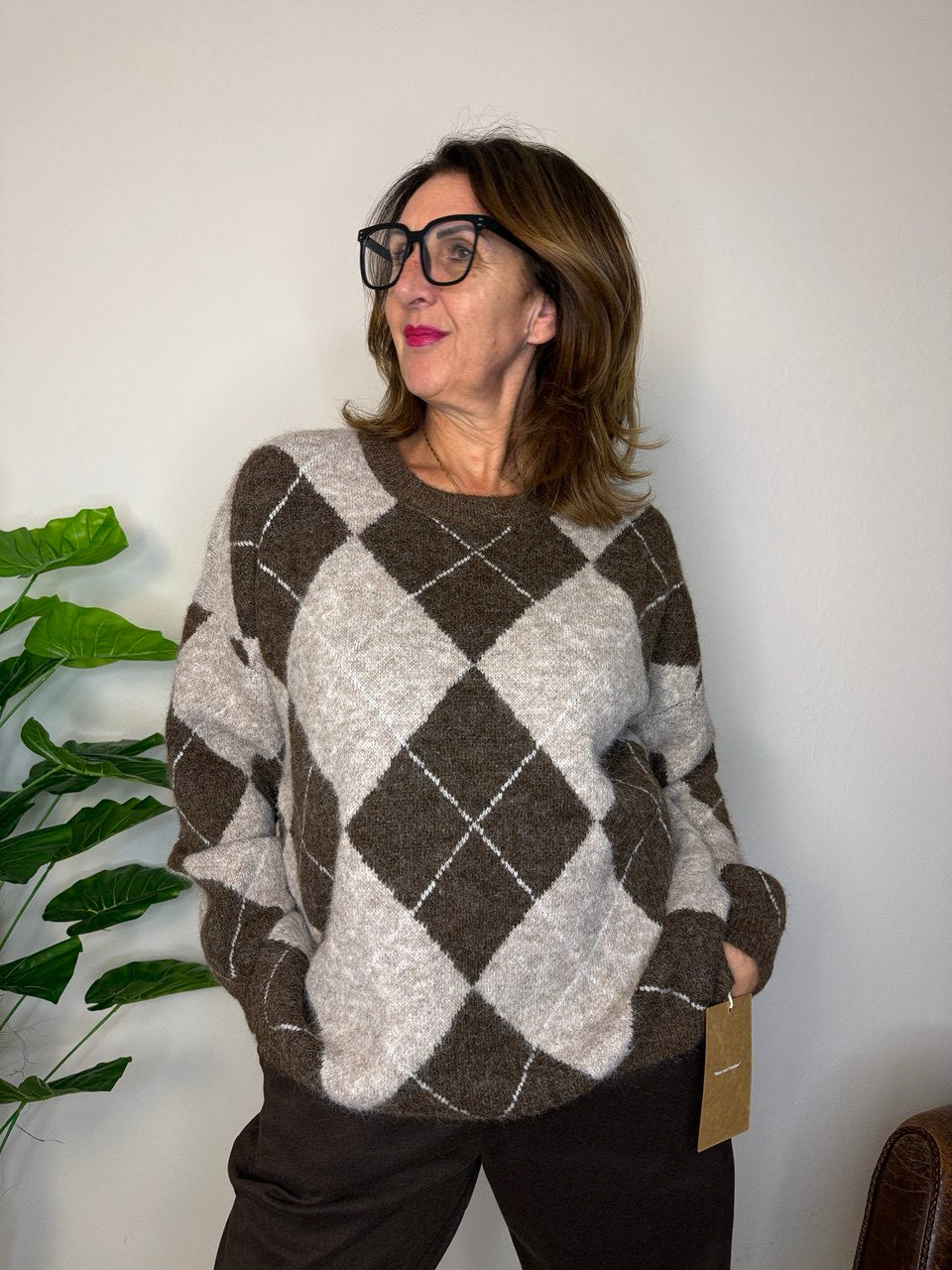 Maglione Rombo Oversize