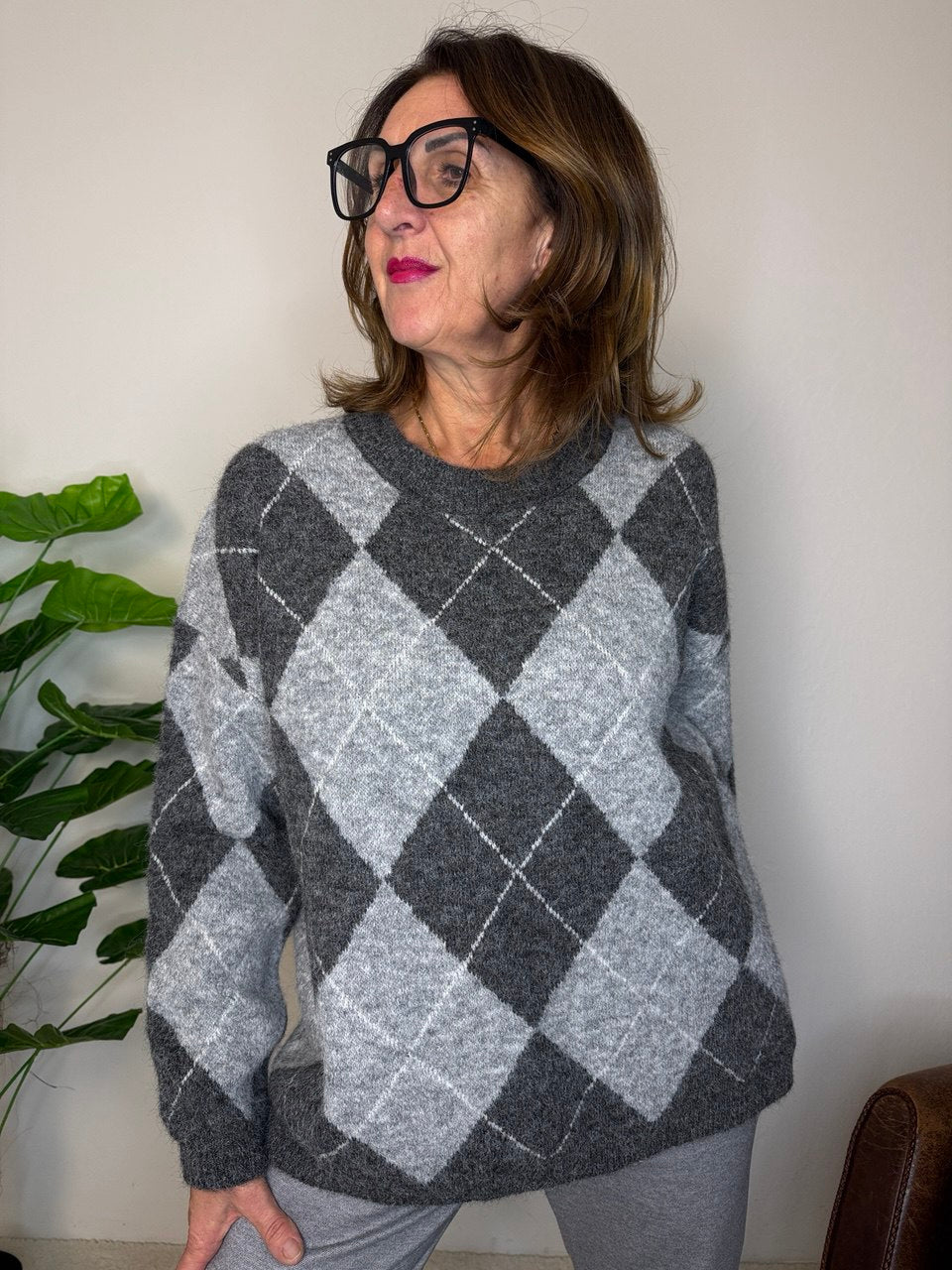 Maglione Rombo Oversize