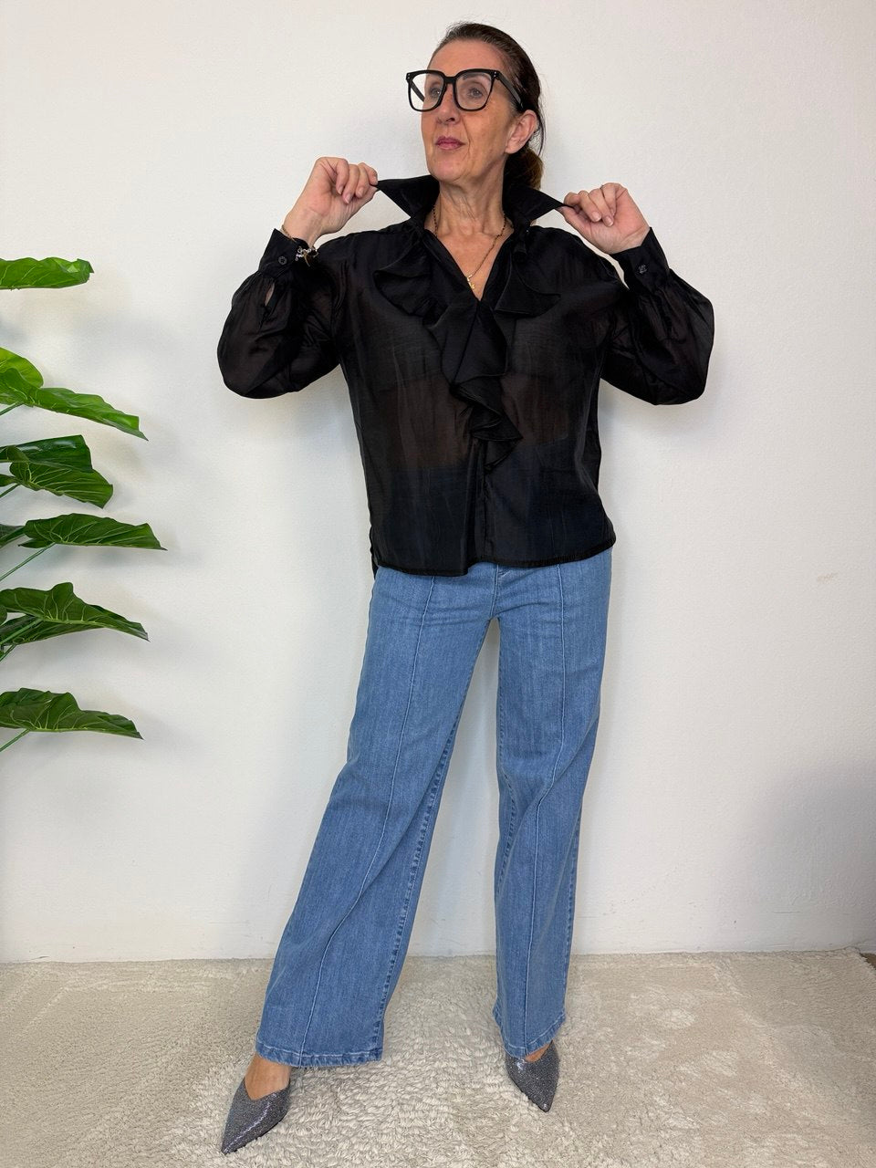 Black & White Blouse