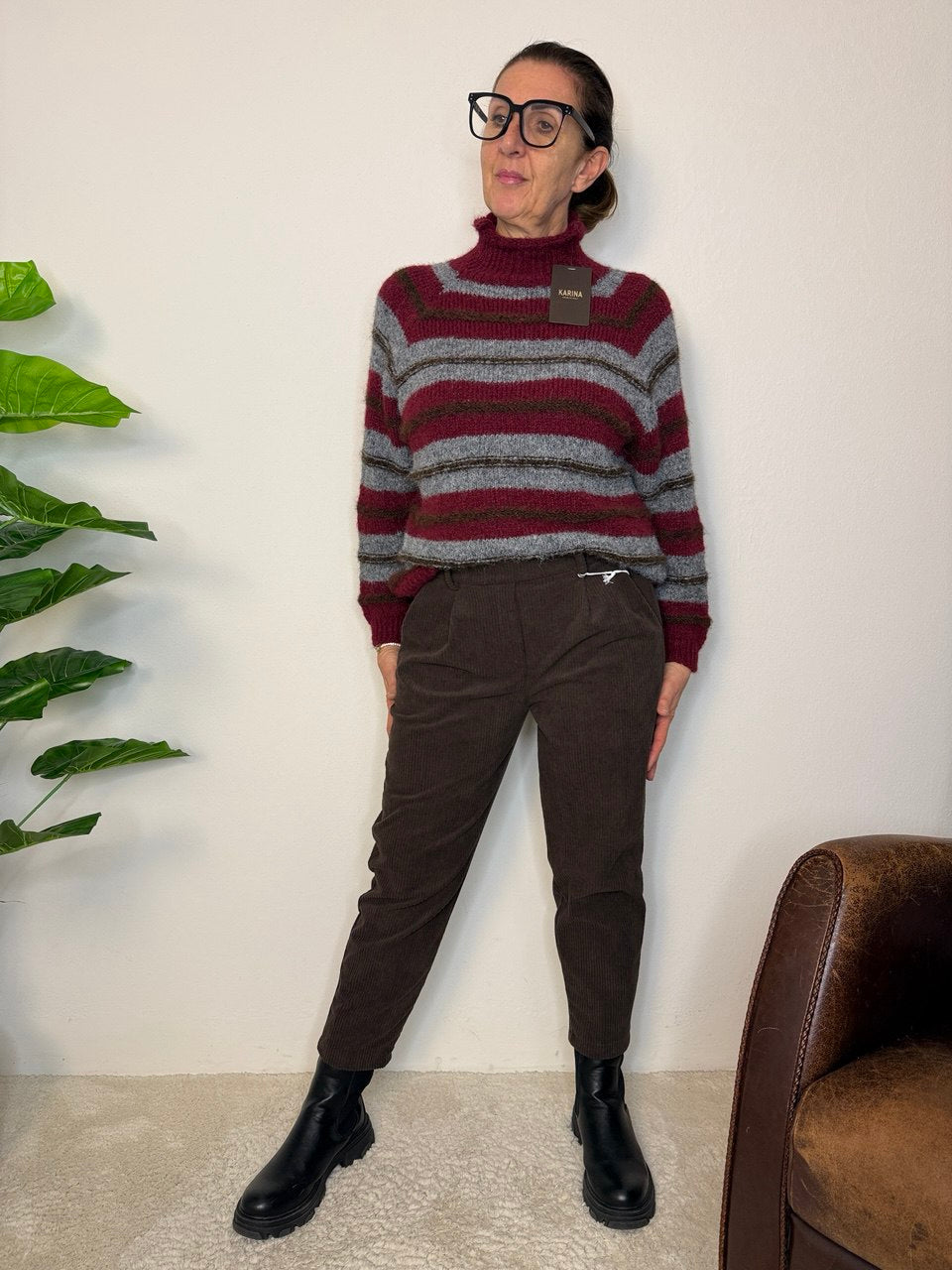 Pantalone Skinny Velluto