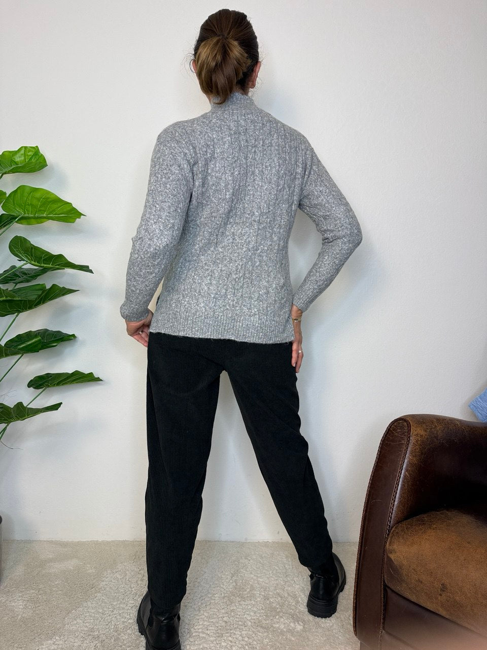 Maglione Treccia Lupetto