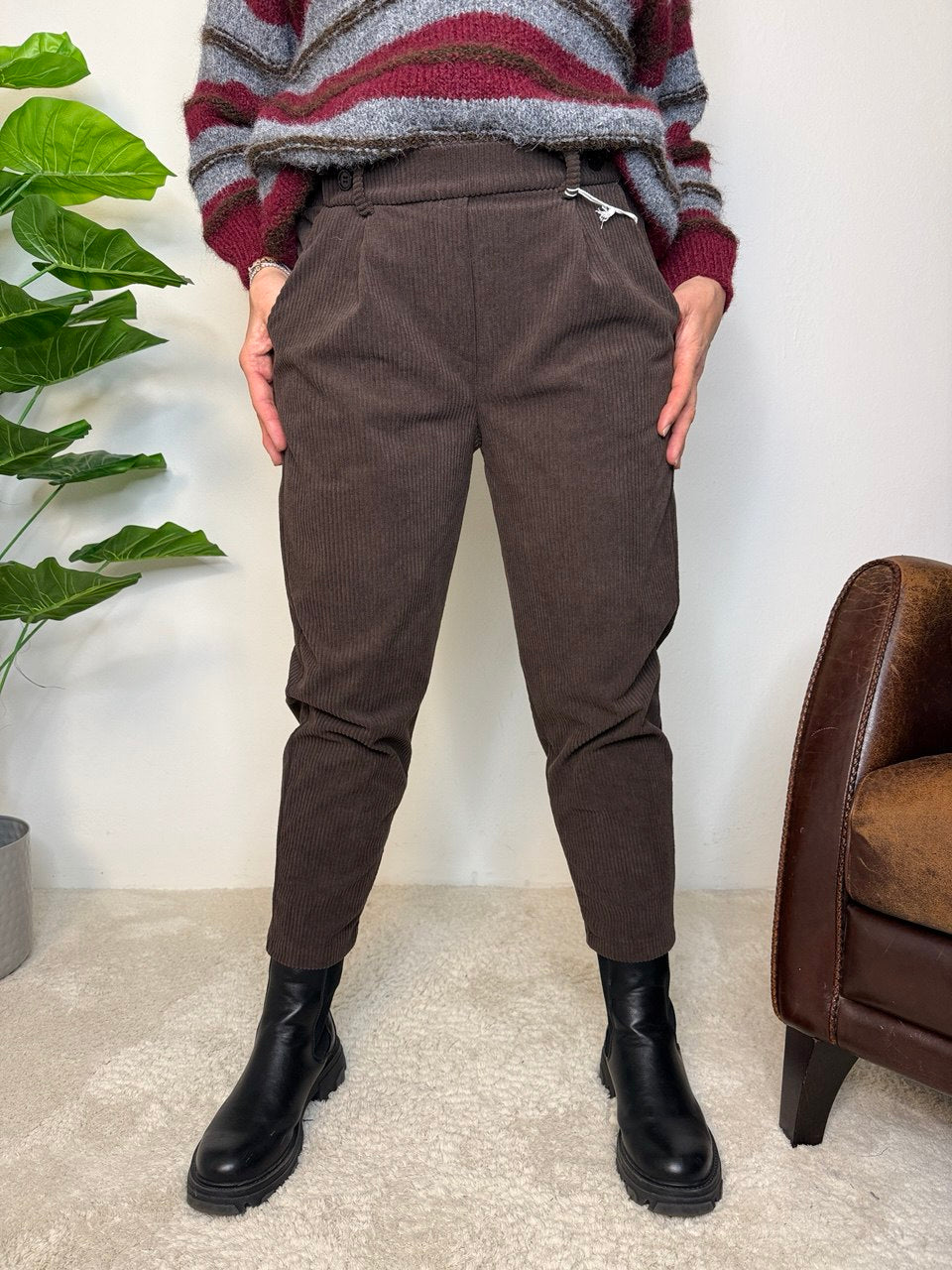 Pantalone Skinny Velluto