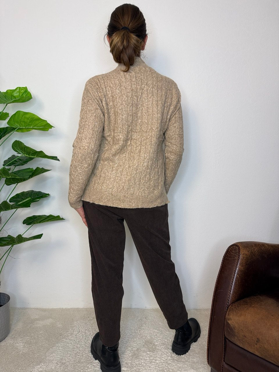 Maglione Treccia Lupetto