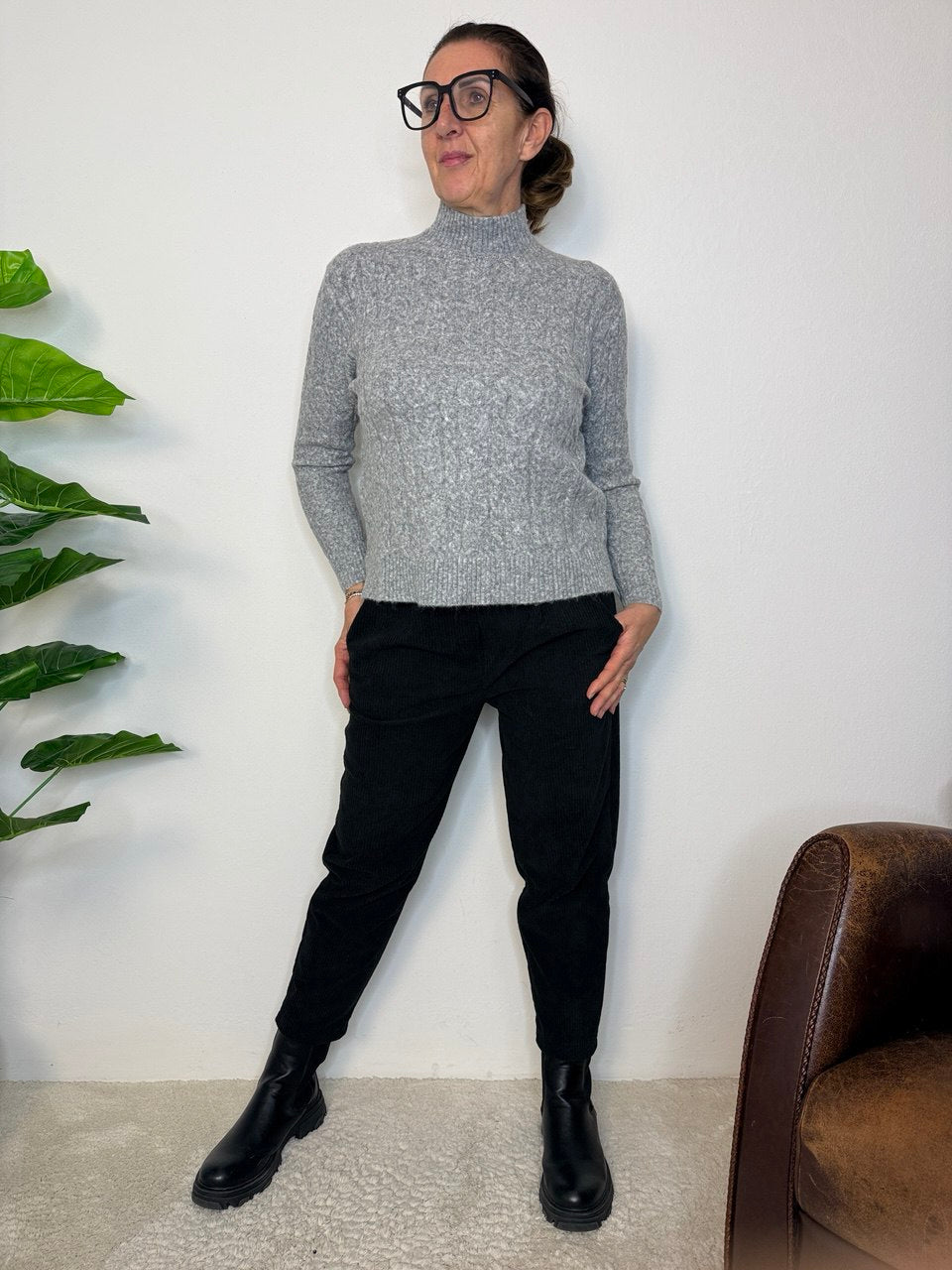 Maglione Treccia Lupetto