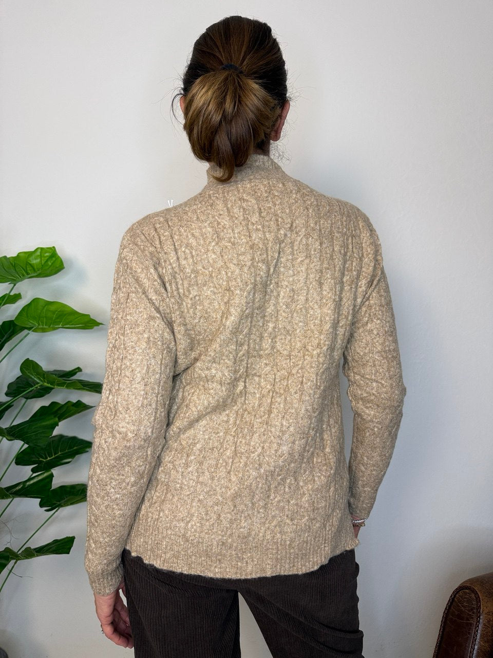 Maglione Treccia Lupetto