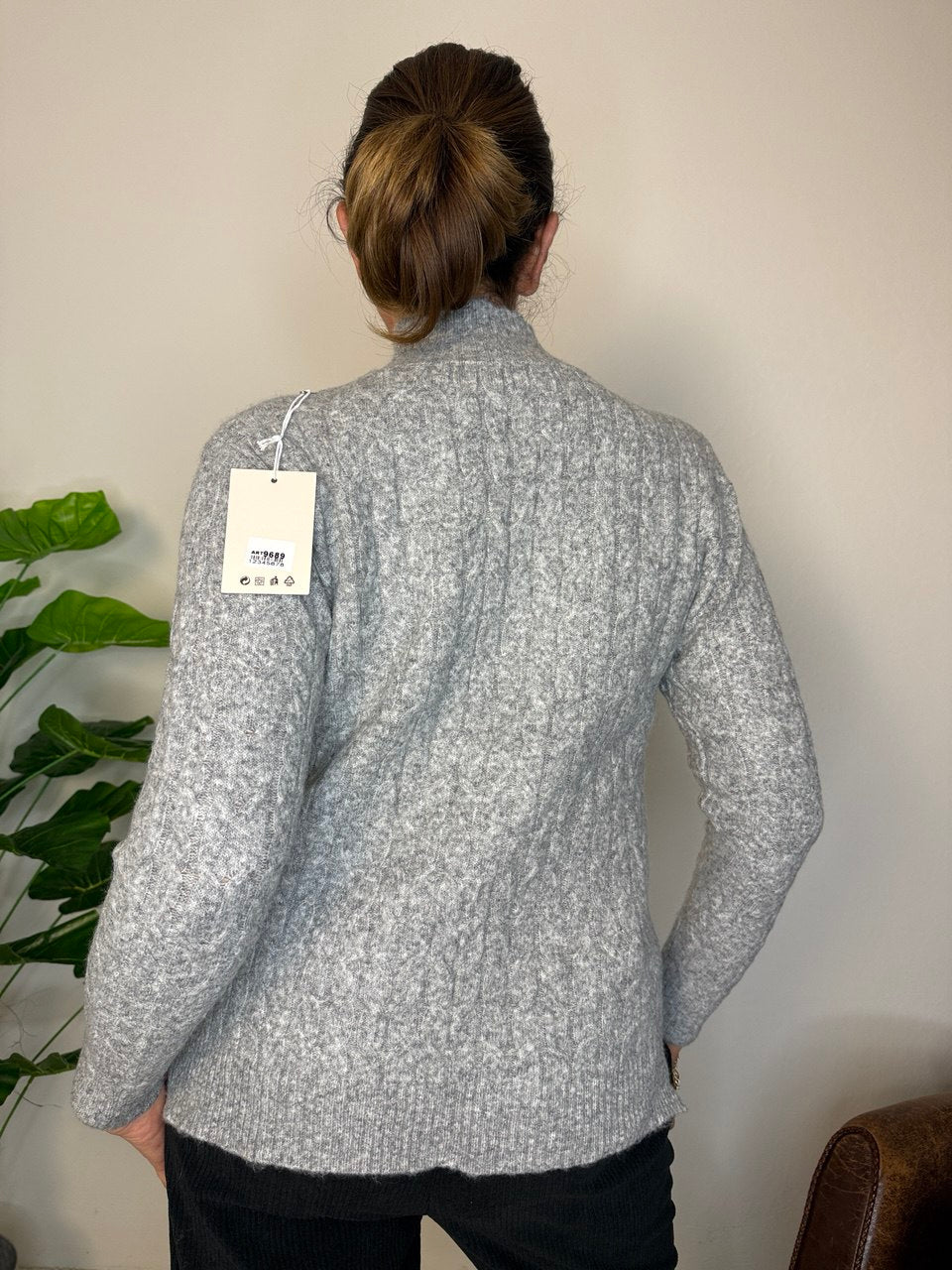 Maglione Treccia Lupetto