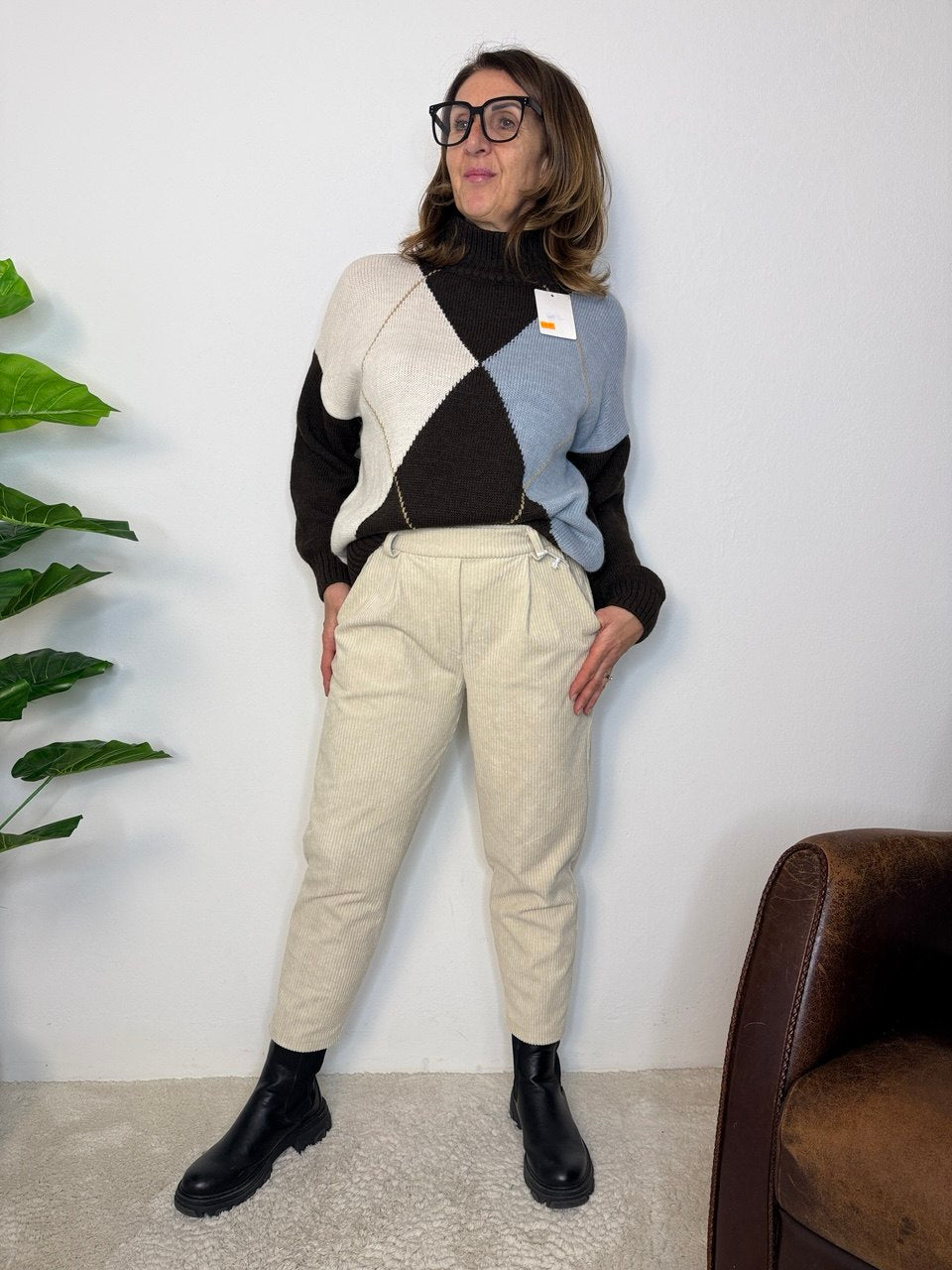 Pantalone Skinny Velluto