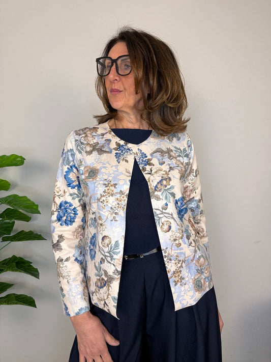 Floral Suede Shoulder Cover