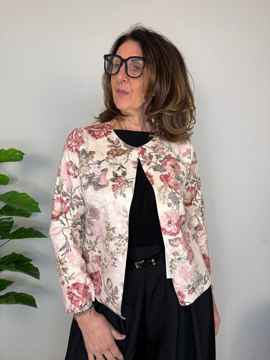 Floral Suede Shoulder Cover