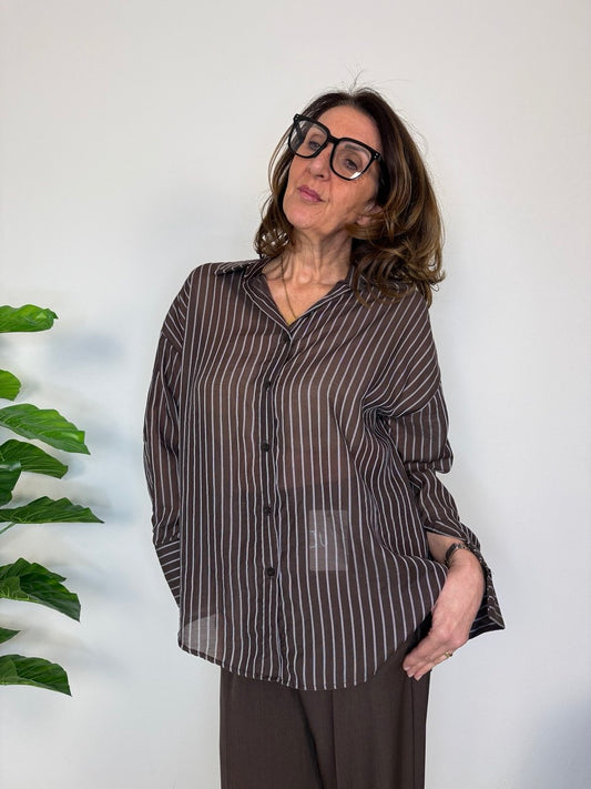 Camicia Gessata Maxi