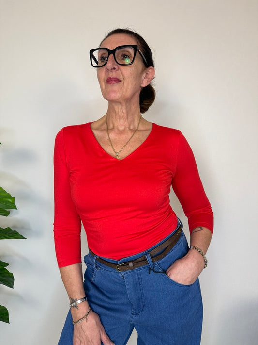 Maglia Viscosa Scollo V