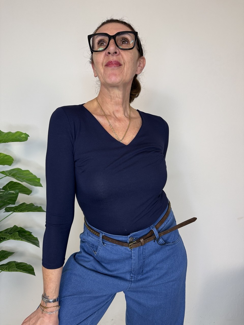 Maglia Viscosa Scollo V