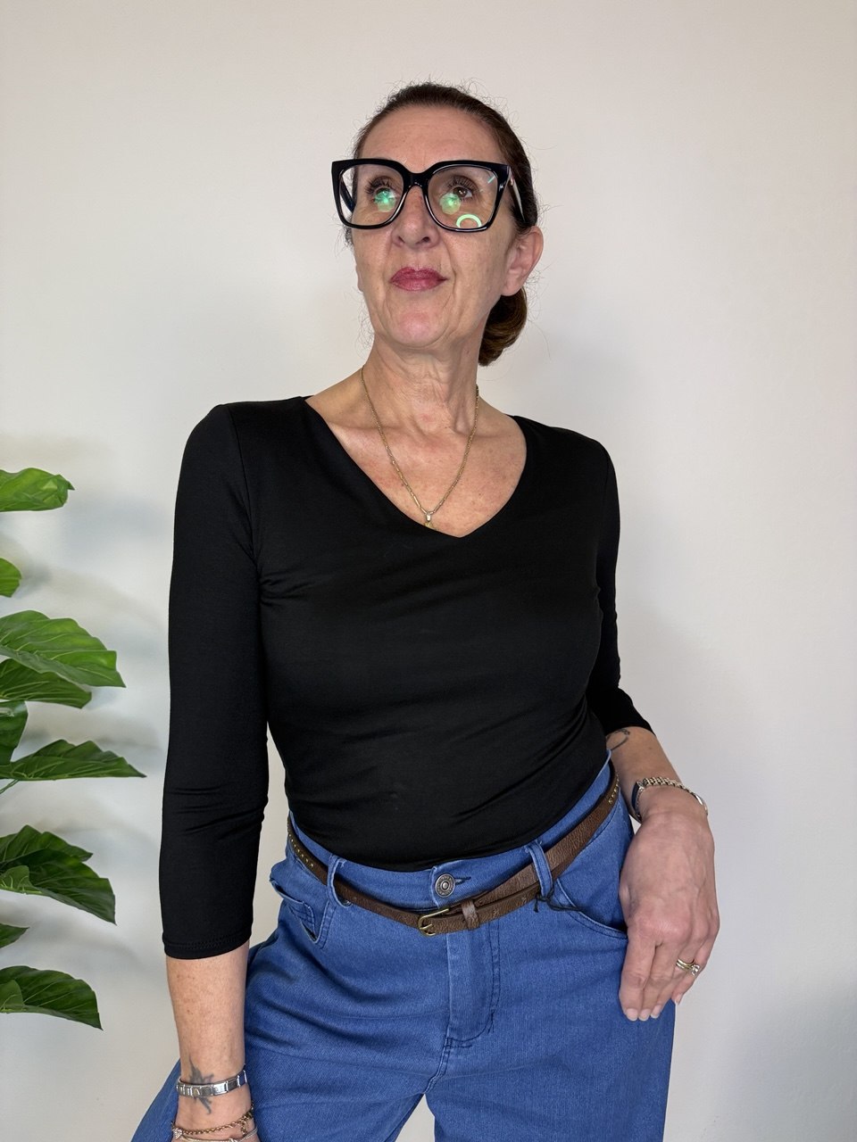 Maglia Viscosa Scollo V