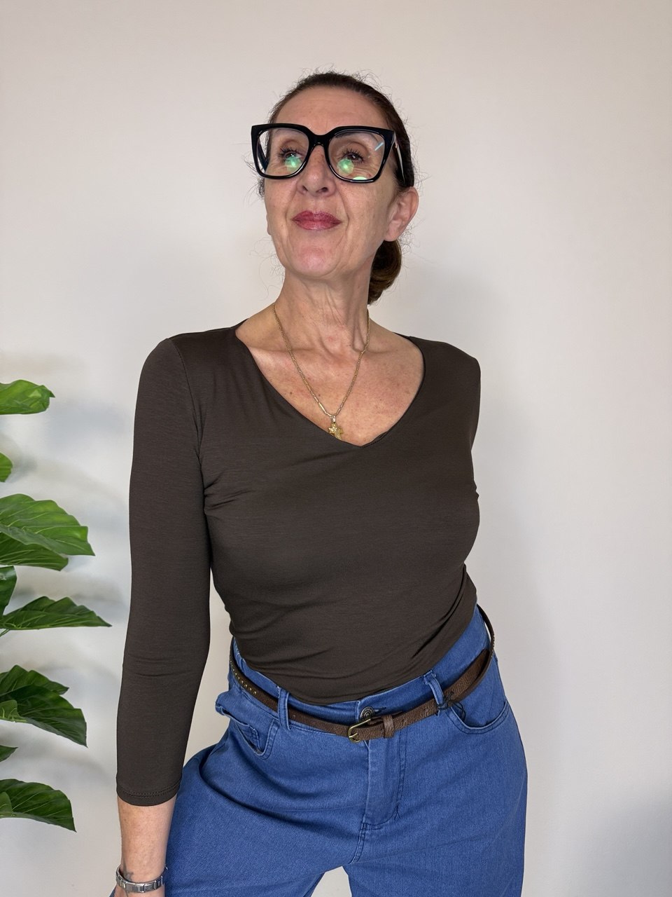 Maglia Viscosa Scollo V