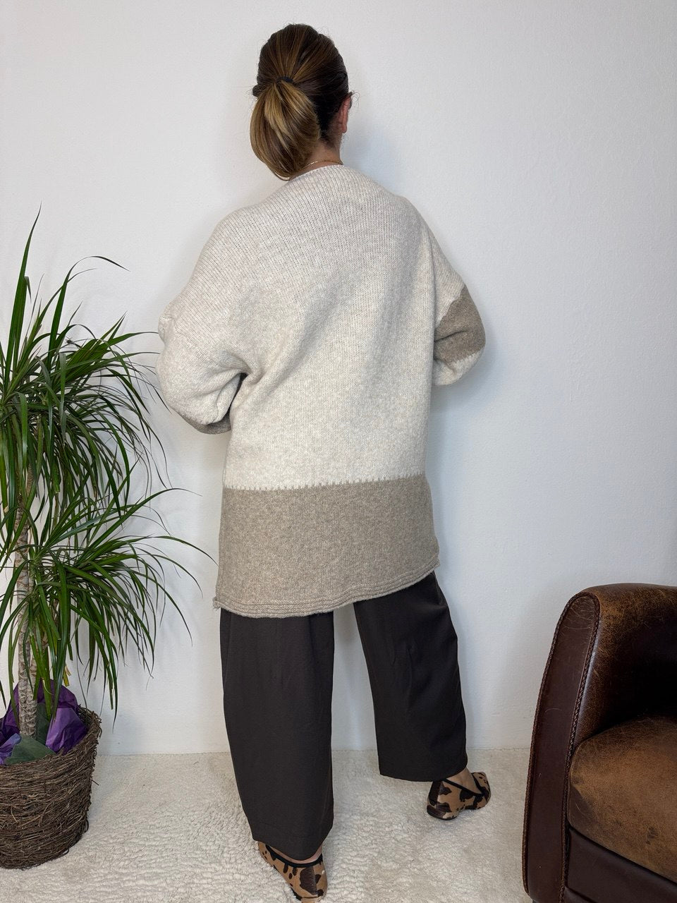 Cardigan Patchwork Lungo