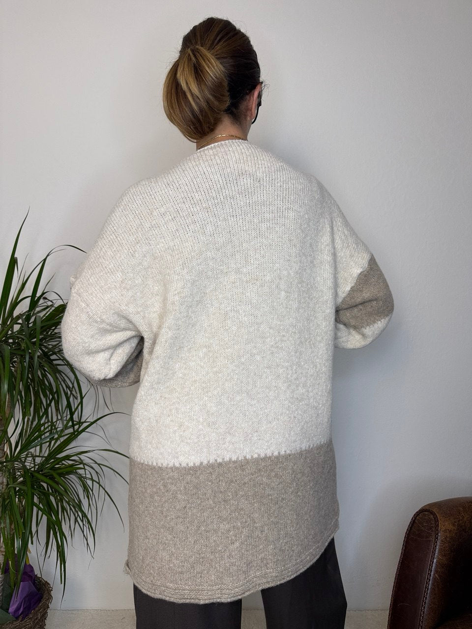 Cardigan Patchwork Lungo