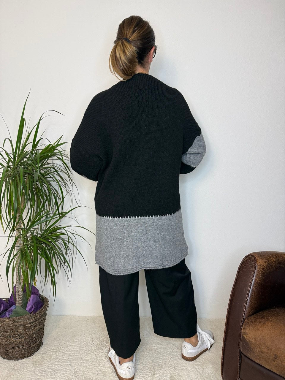 Cardigan Patchwork Lungo