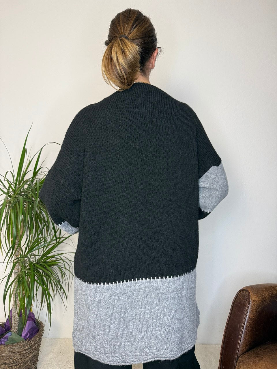 Cardigan Patchwork Lungo