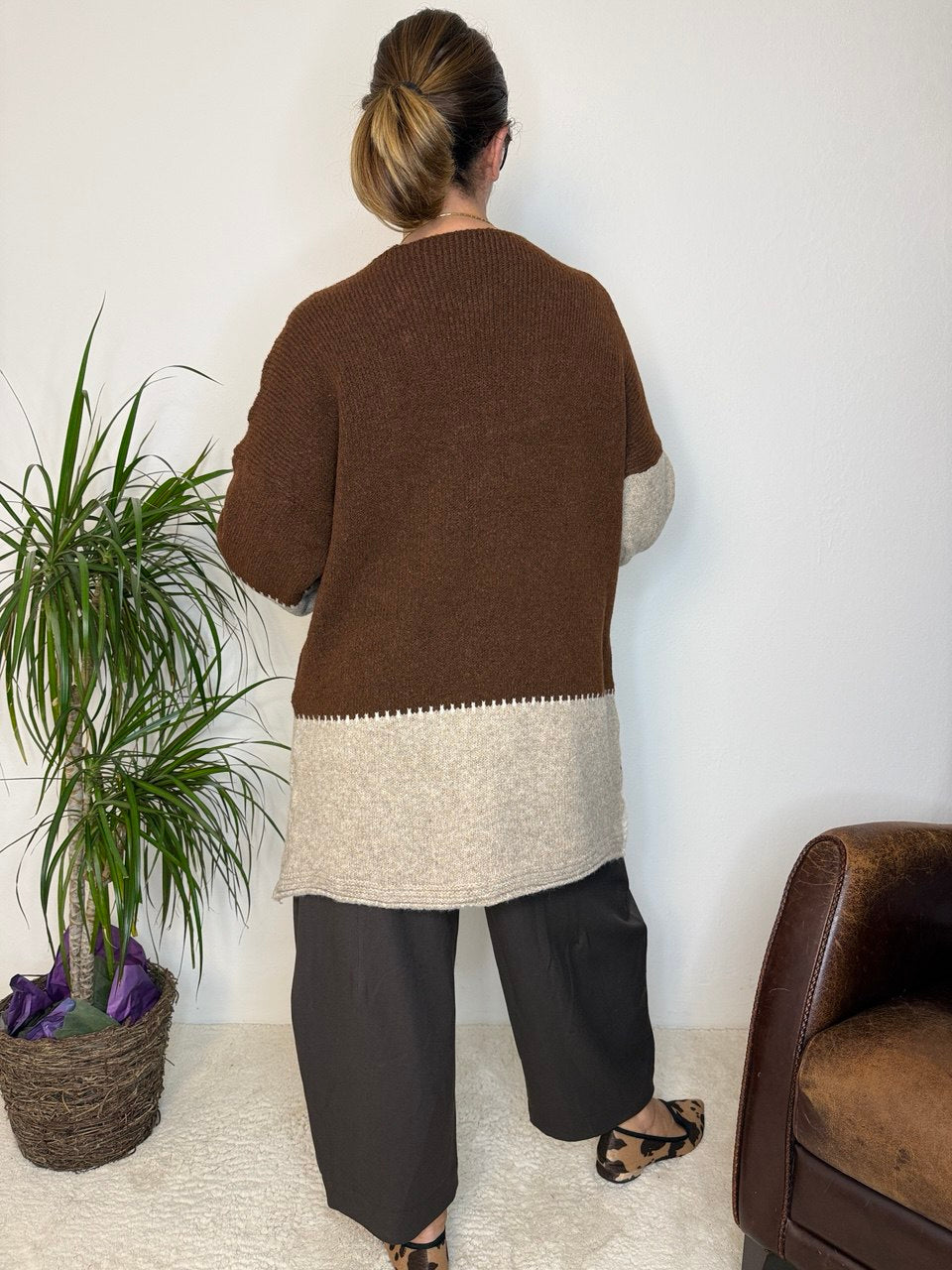Cardigan Patchwork Lungo