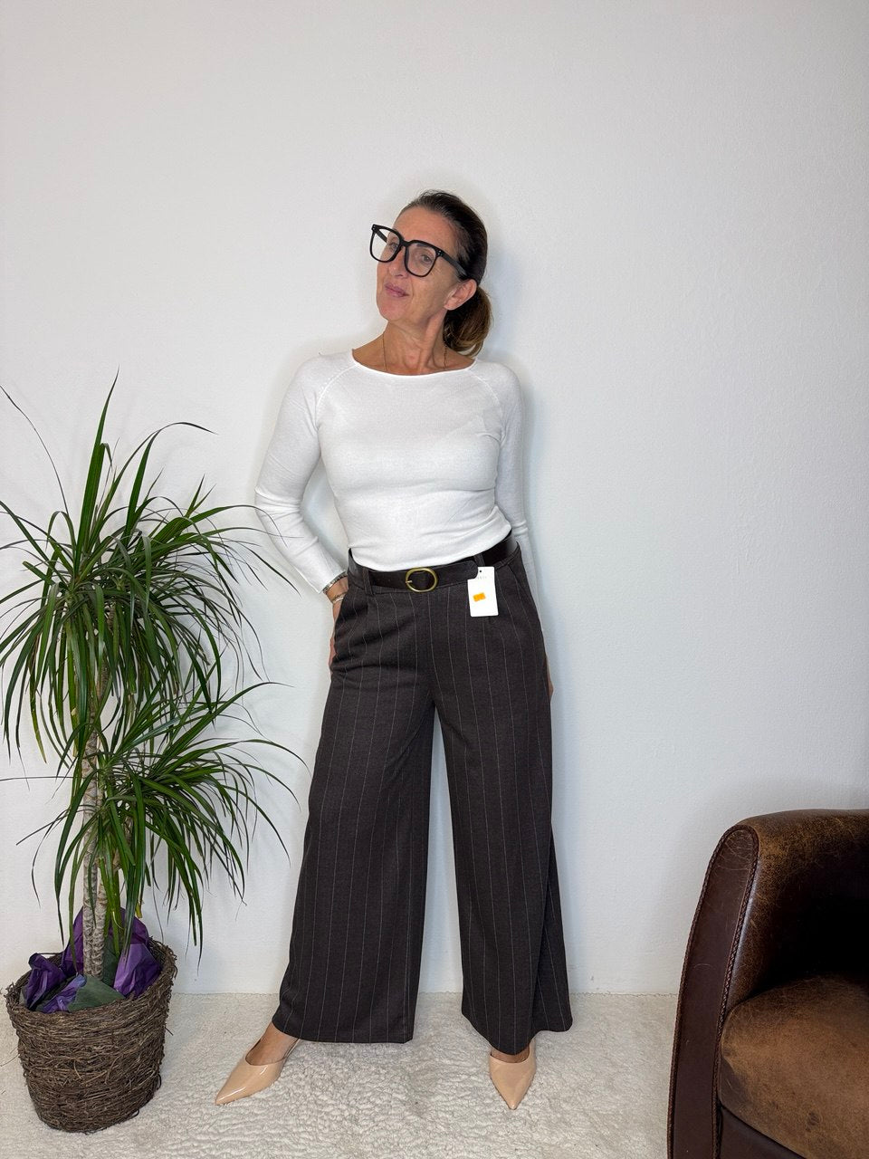 Pantalone Palazzo Gessato