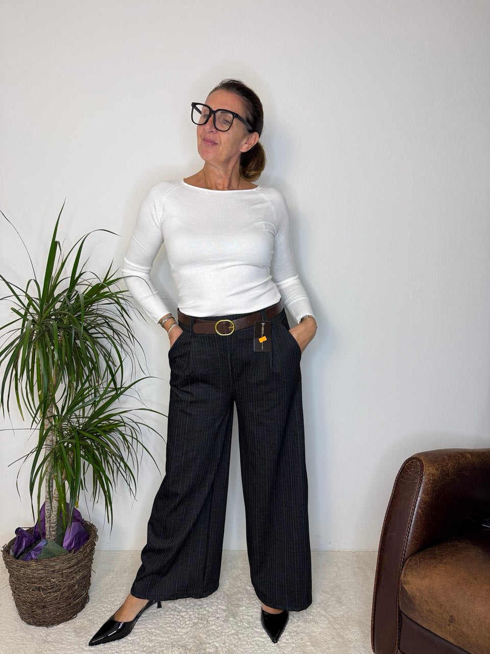 Pantalone Palazzo Gessato