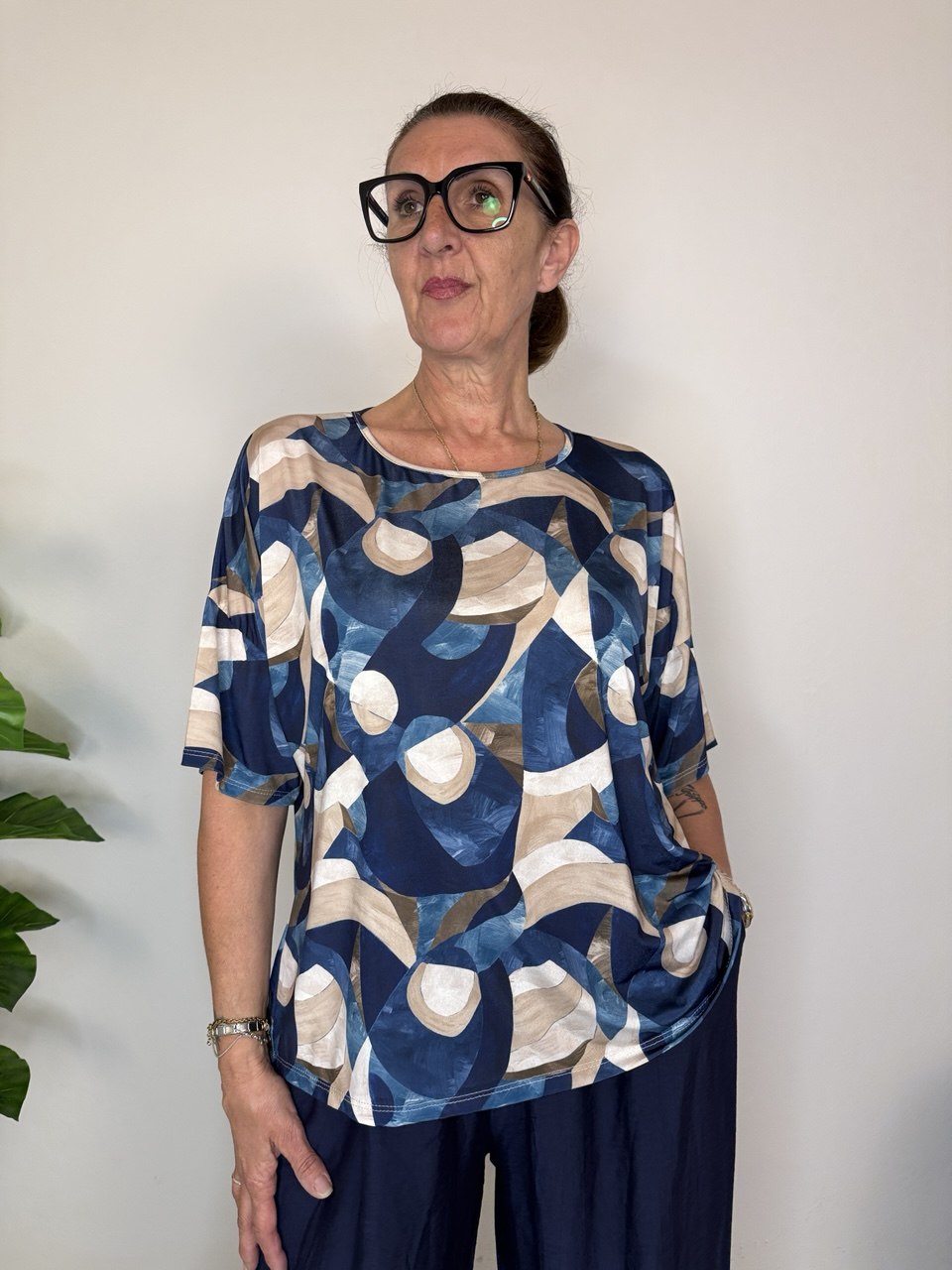 Blusa Geometrica Maxi