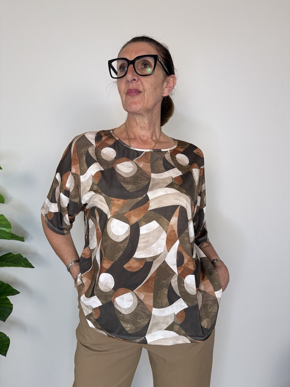 Blusa Geometrica Maxi