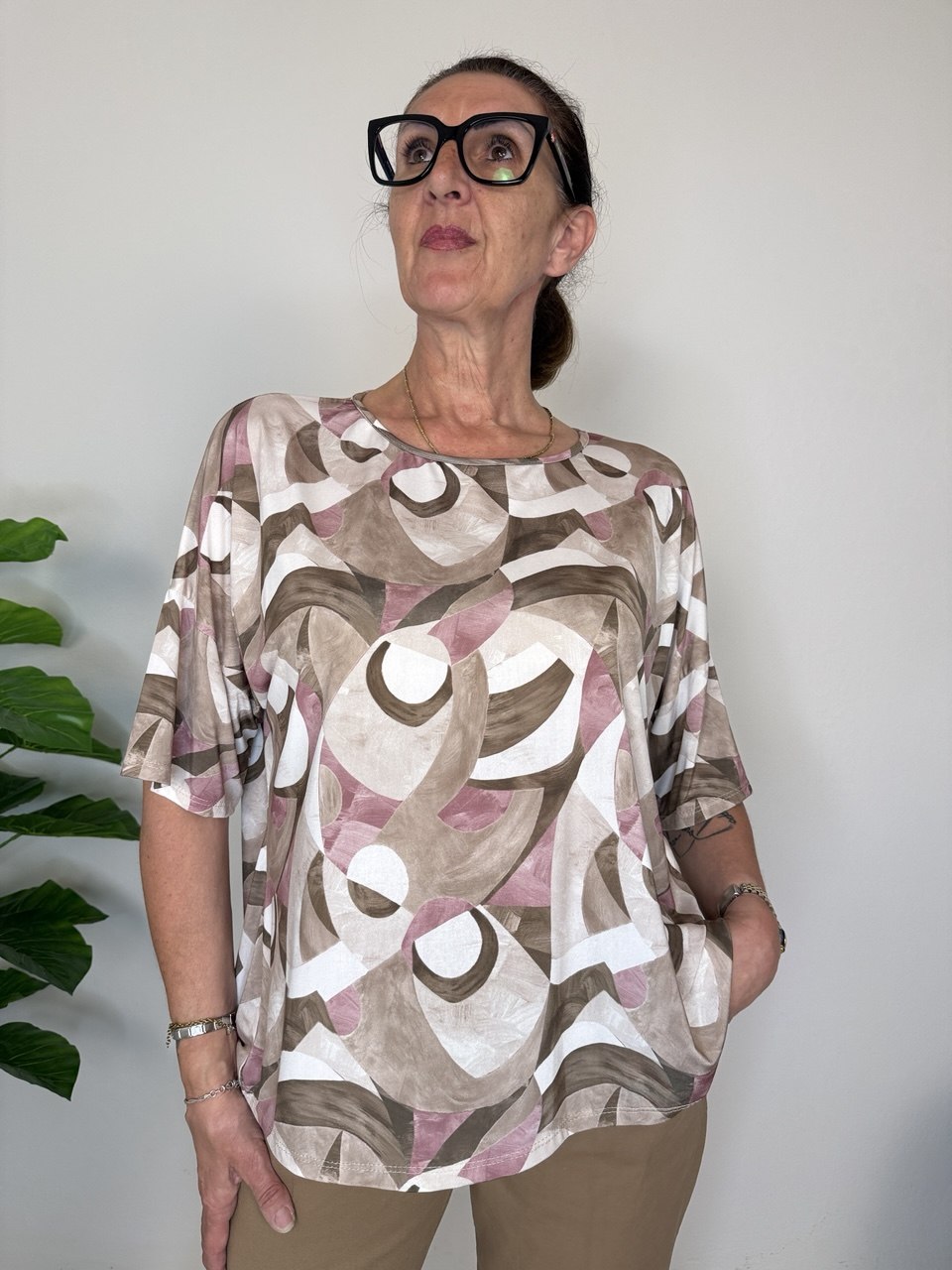 Blusa Geometrica Maxi