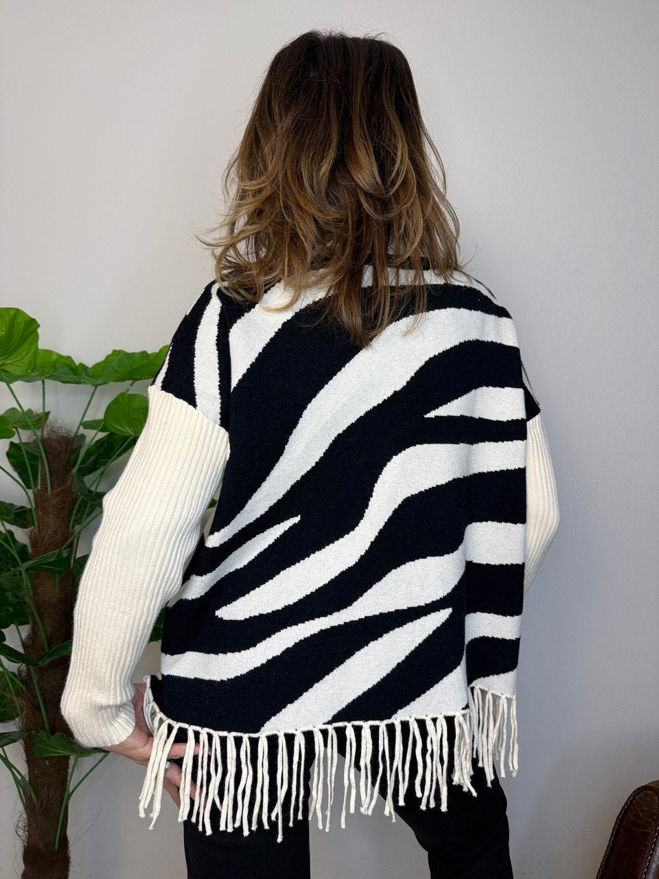 Maglione Frange Zebra